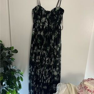 HIGH END SAULEE Floral Maxi Dress with Elegant Bustier Top